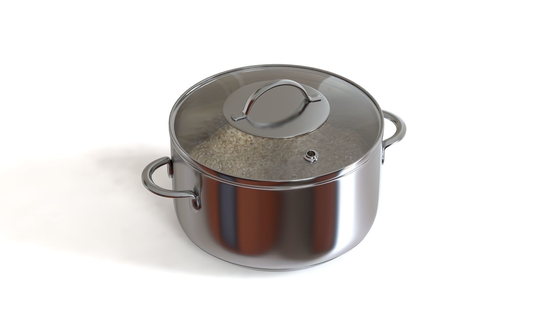 Cooking pots Low-poly 3D model_12