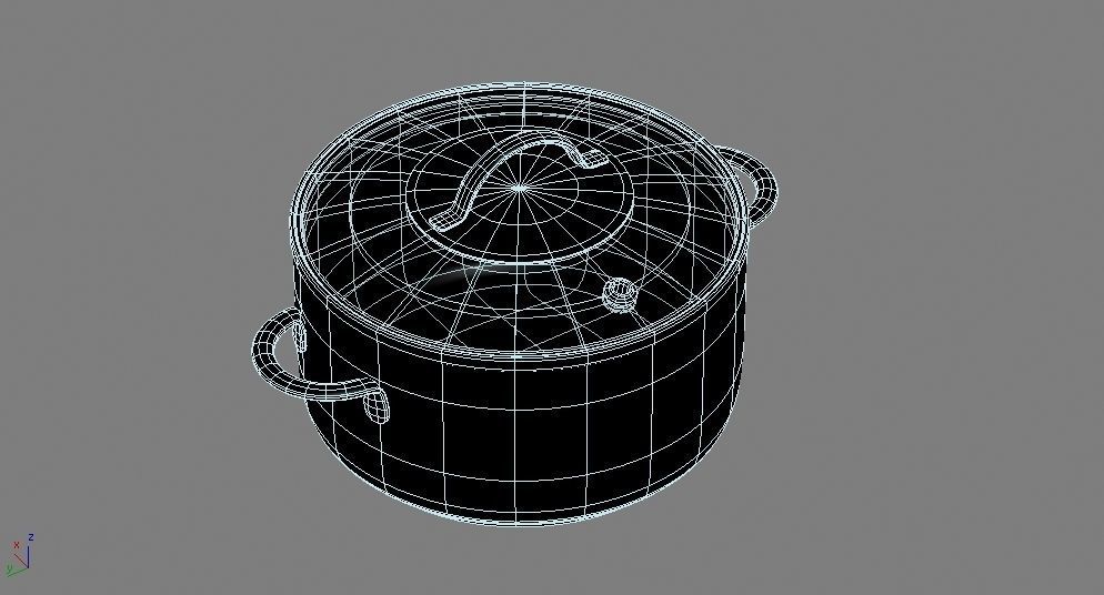 Cooking pots Low-poly 3D model_22
