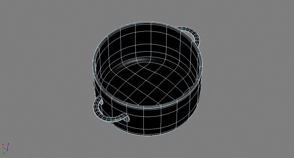 Cooking pots Low-poly 3D model_24