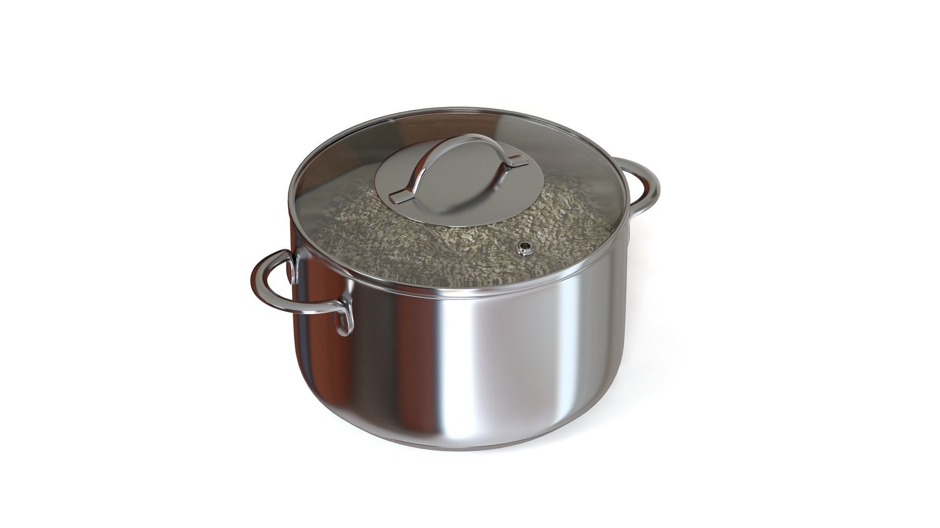 Cooking pots Low-poly 3D model_15