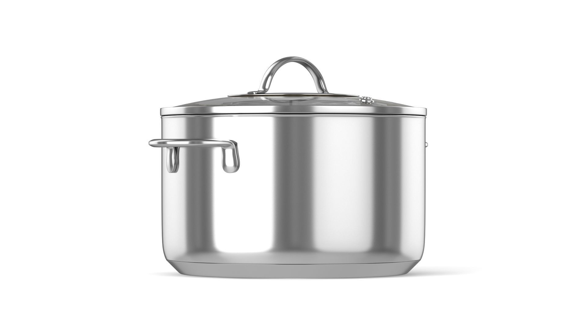 Cooking pots Low-poly 3D model_7