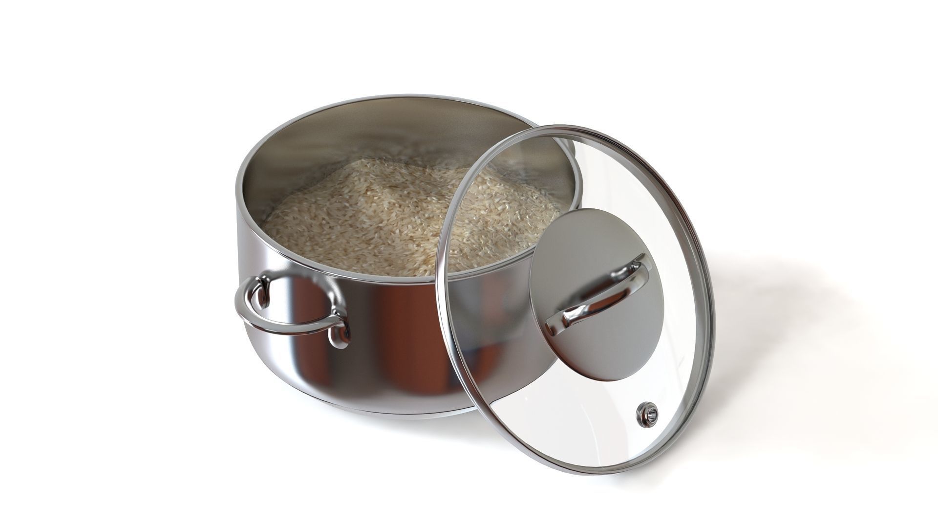 Cooking pots Low-poly 3D model_13