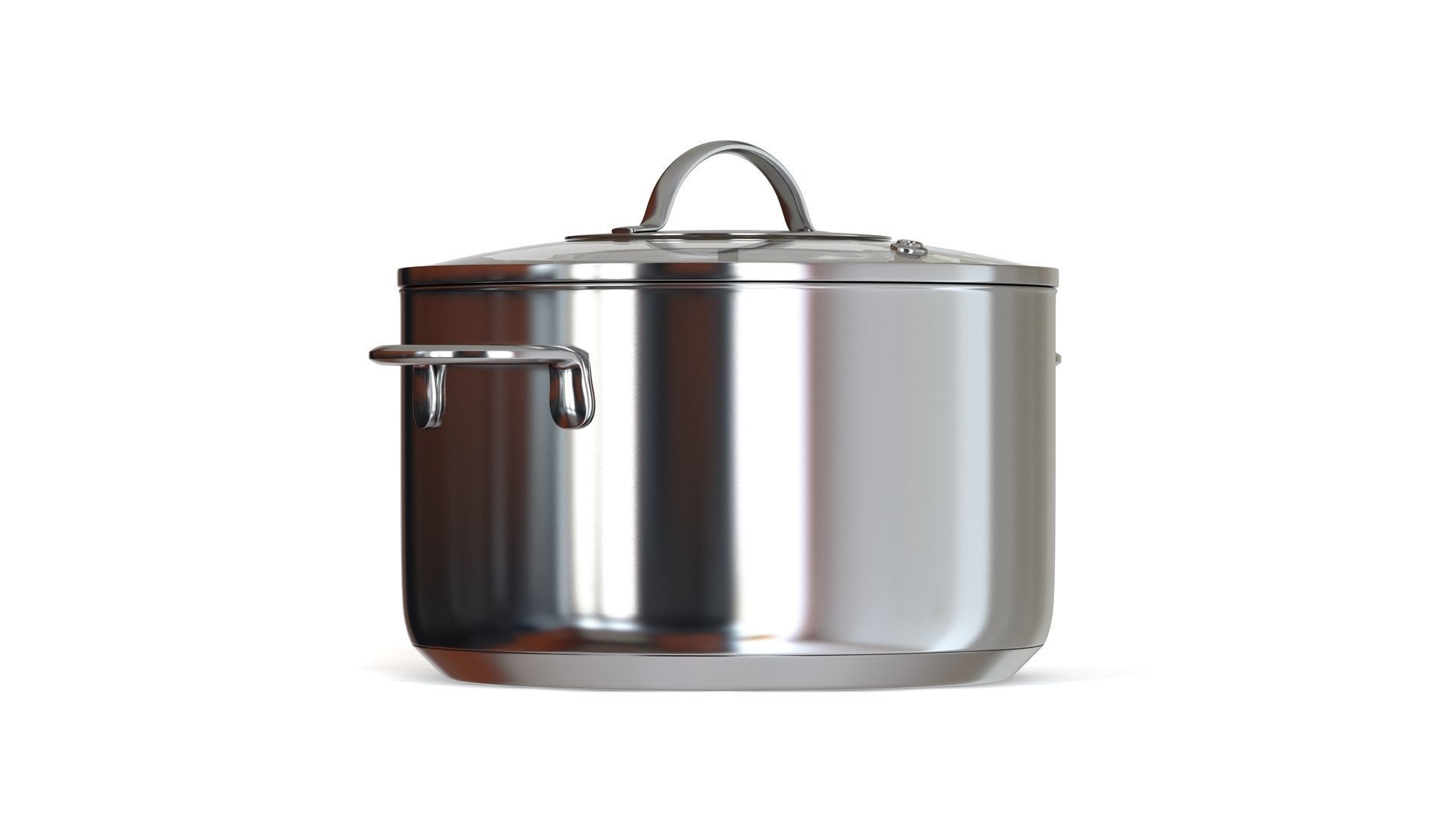 Cooking pots Low-poly 3D model_17