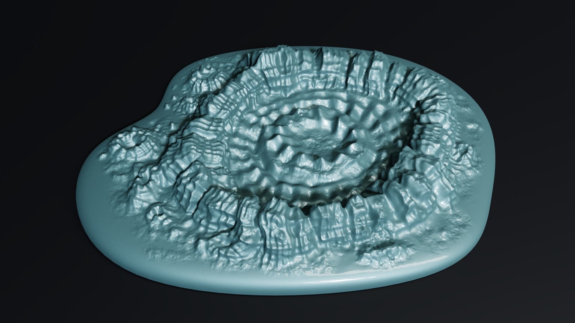 3D Printable Crater set 3D print model_3