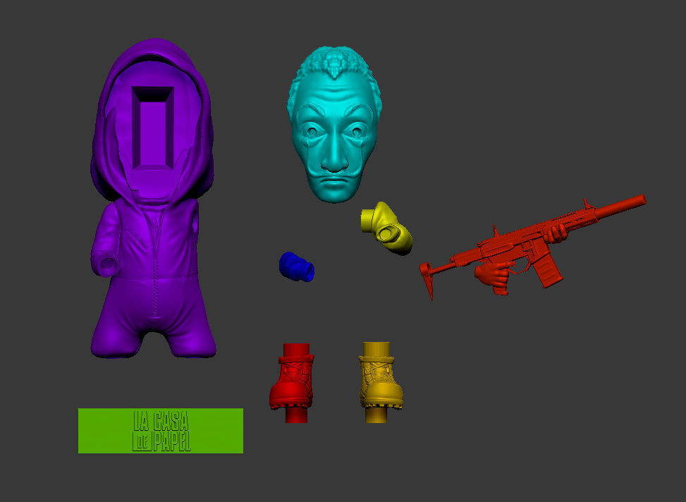 casa de papel   chibi 3D print model_5