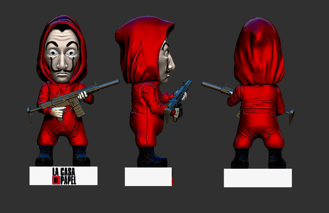 casa de papel   chibi 3D print model_6