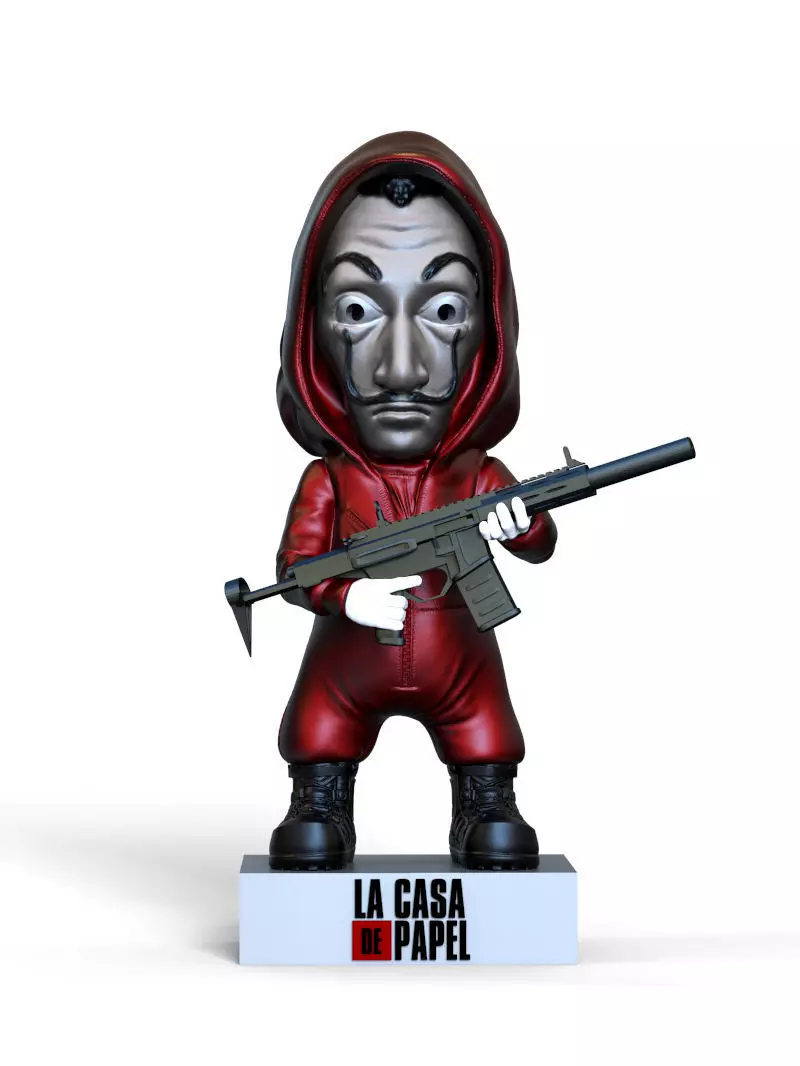 casa de papel   chibi 3D print model_0