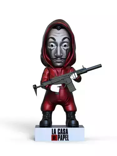 casa de papel   chibi 3D print model