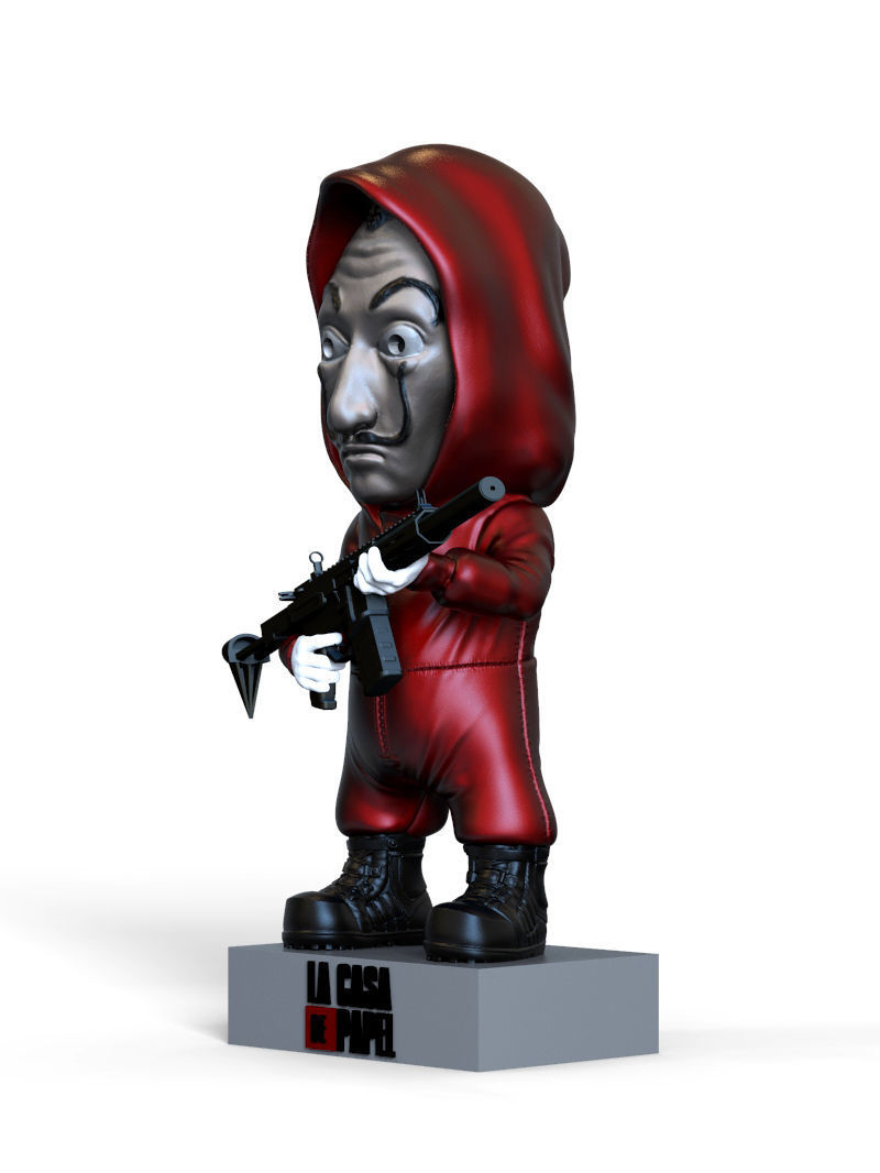 casa de papel   chibi 3D print model_1
