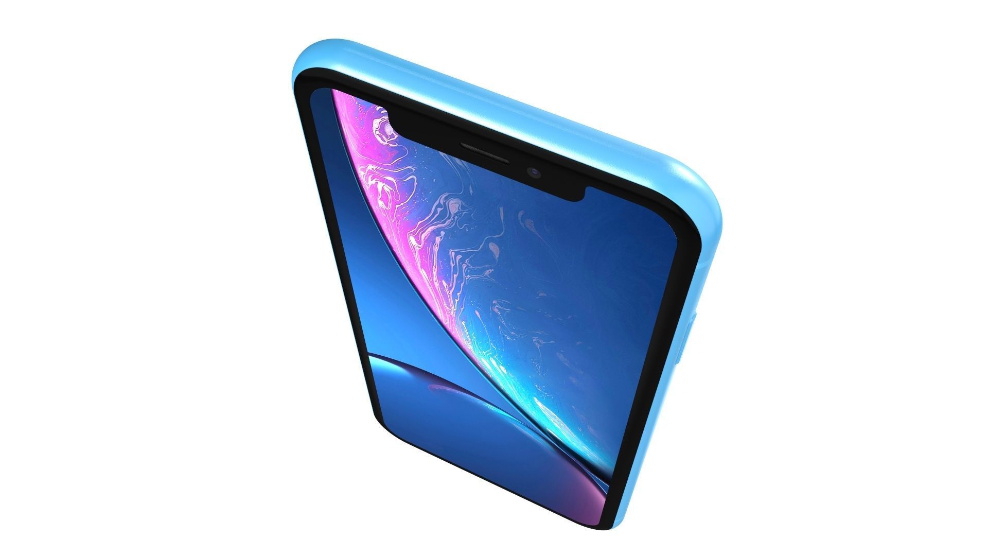 Apple iPhone XR Blue 3D model_9