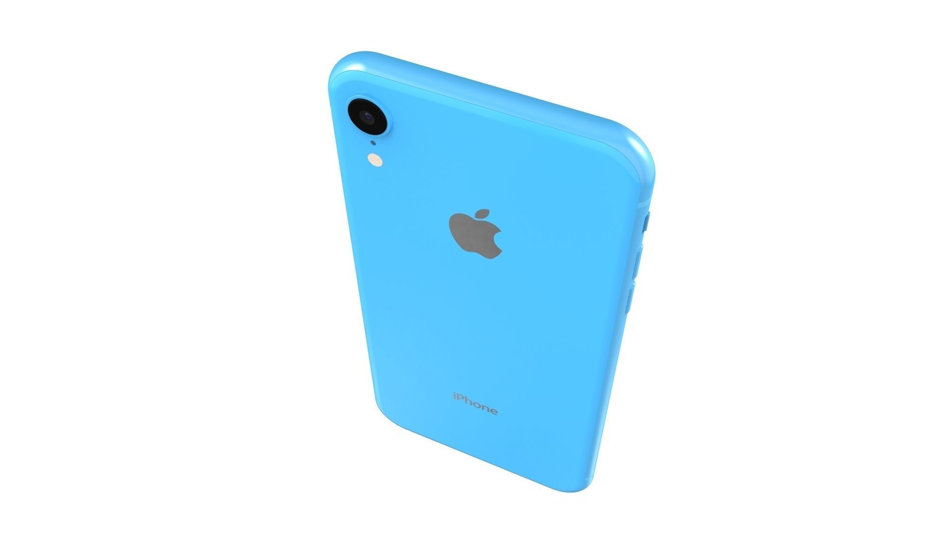 Apple iPhone XR Blue 3D model_16