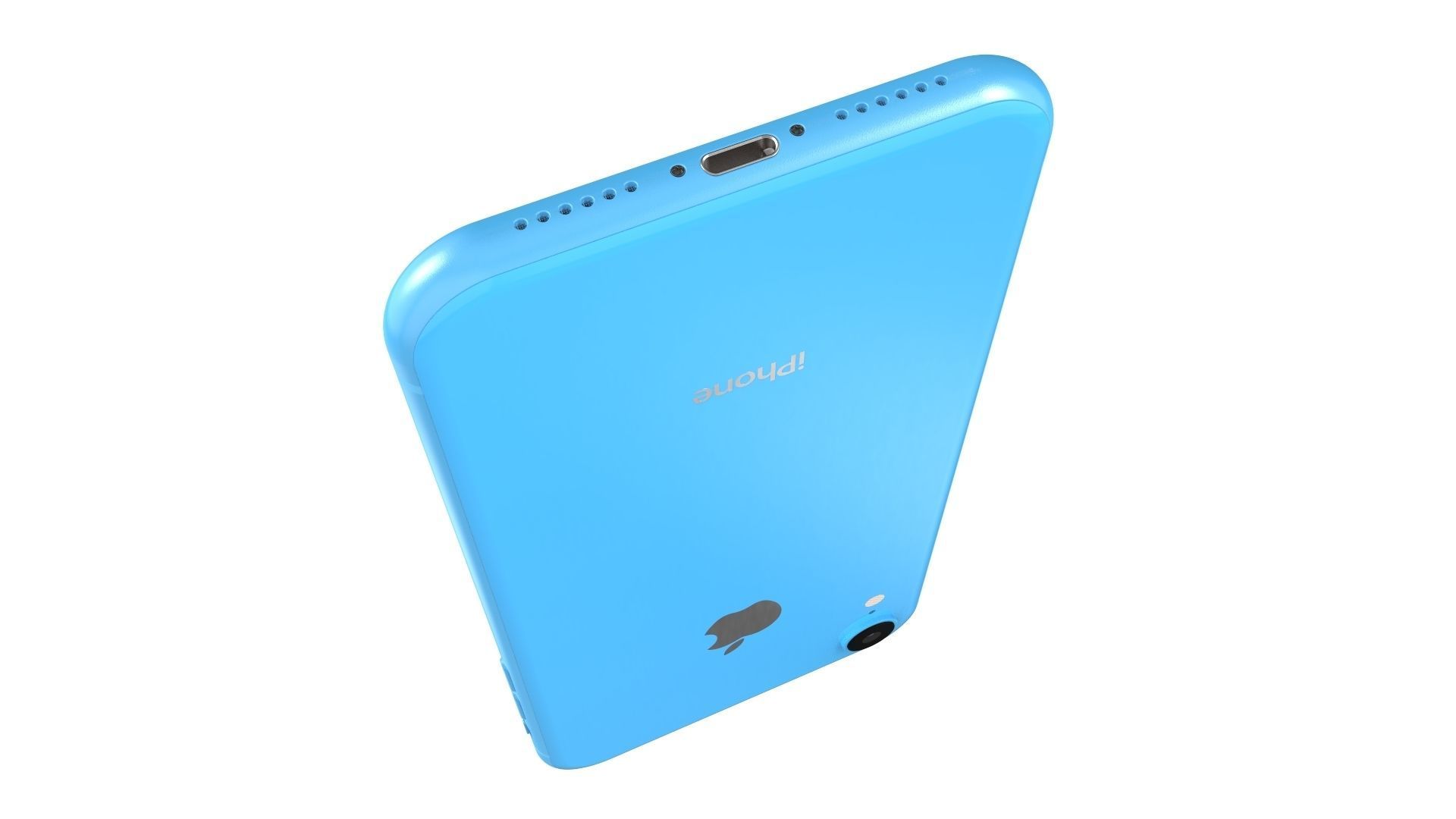 Apple iPhone XR Blue 3D model_15