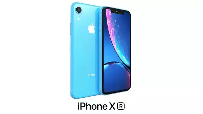 Apple iPhone XR Blue 3D model