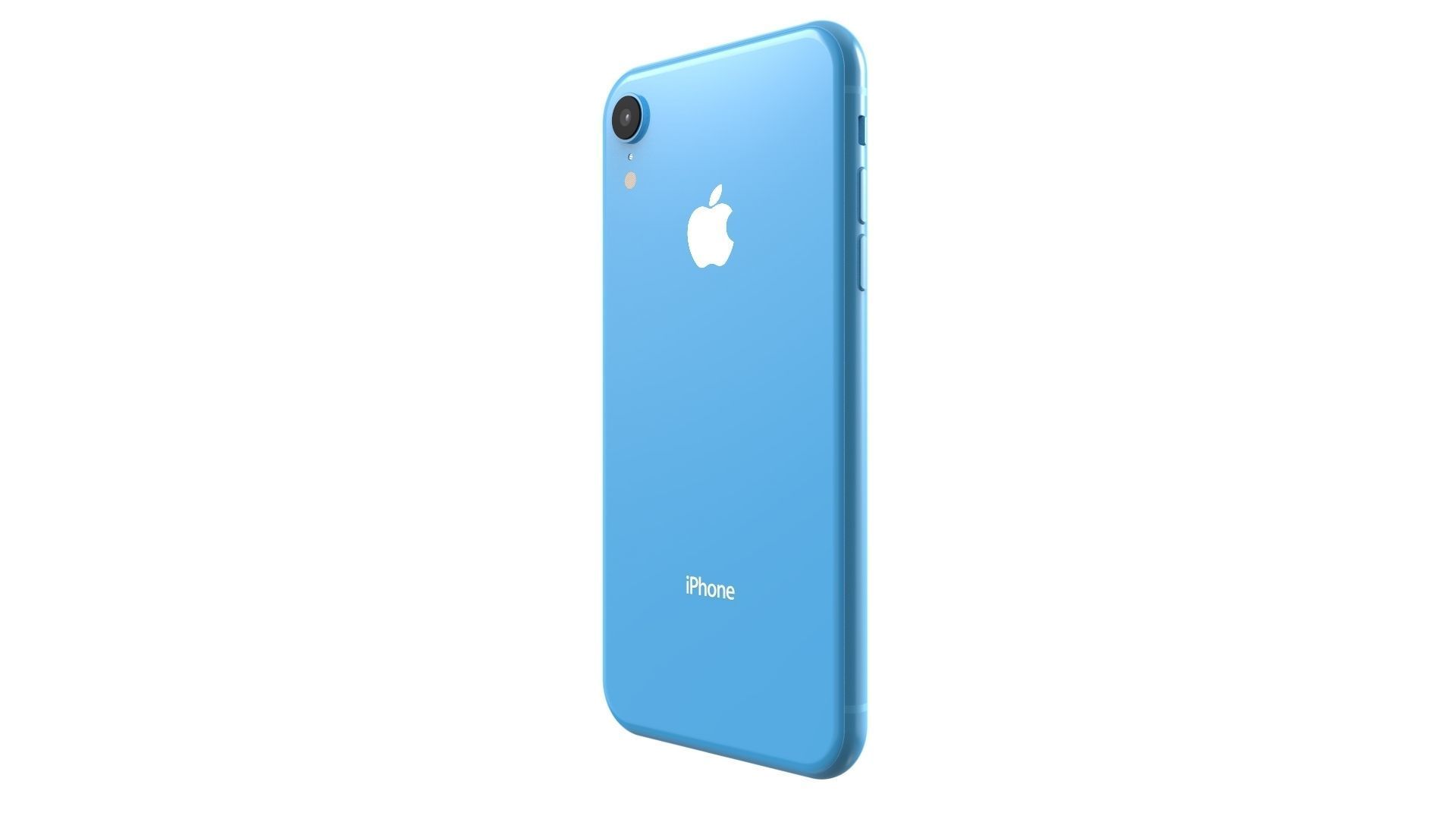 Apple iPhone XR Blue 3D model_4