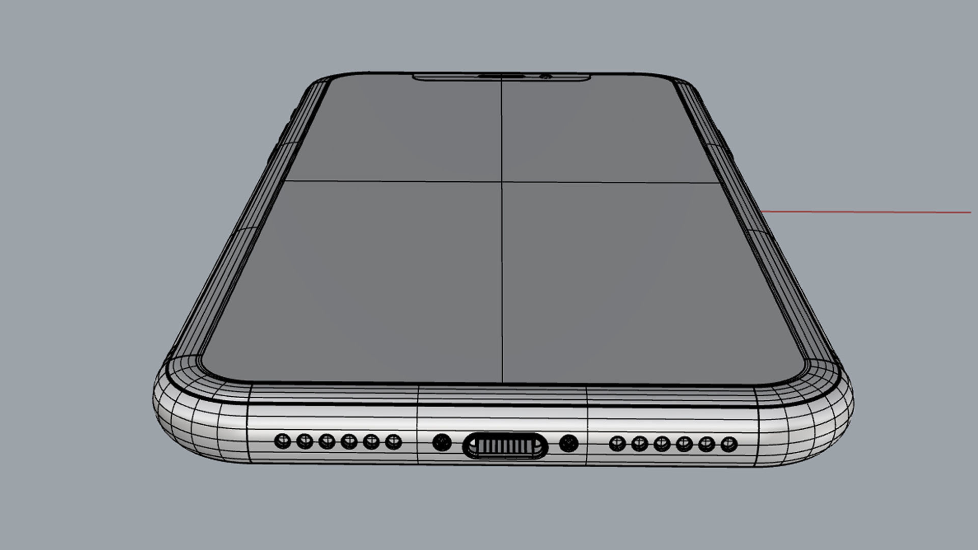 Apple iPhone XR Blue 3D model_19