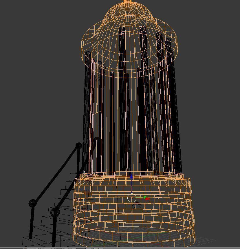 Irish Mussenden Temple Free 3D model_6