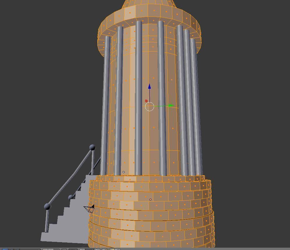 Irish Mussenden Temple Free 3D model_11