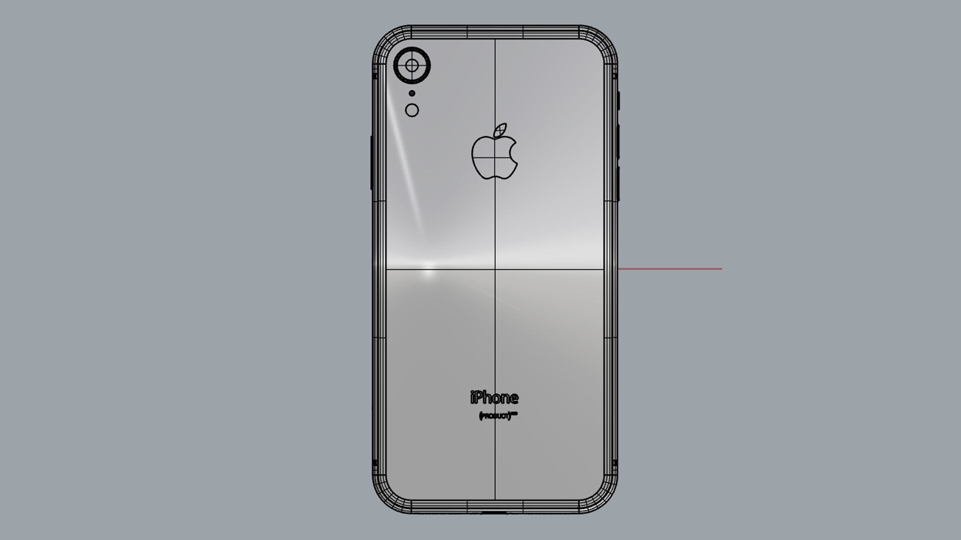 Apple iPhone XR Red 3D model_17