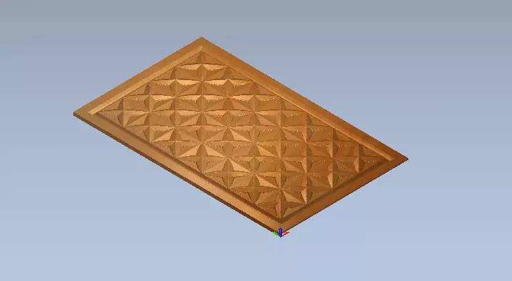 doorway metal plate with pattern 3D model_0