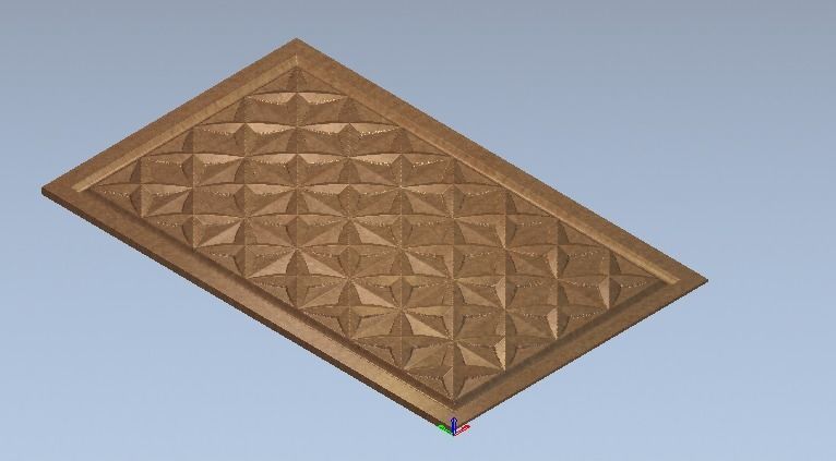 doorway metal plate with pattern 3D model_2