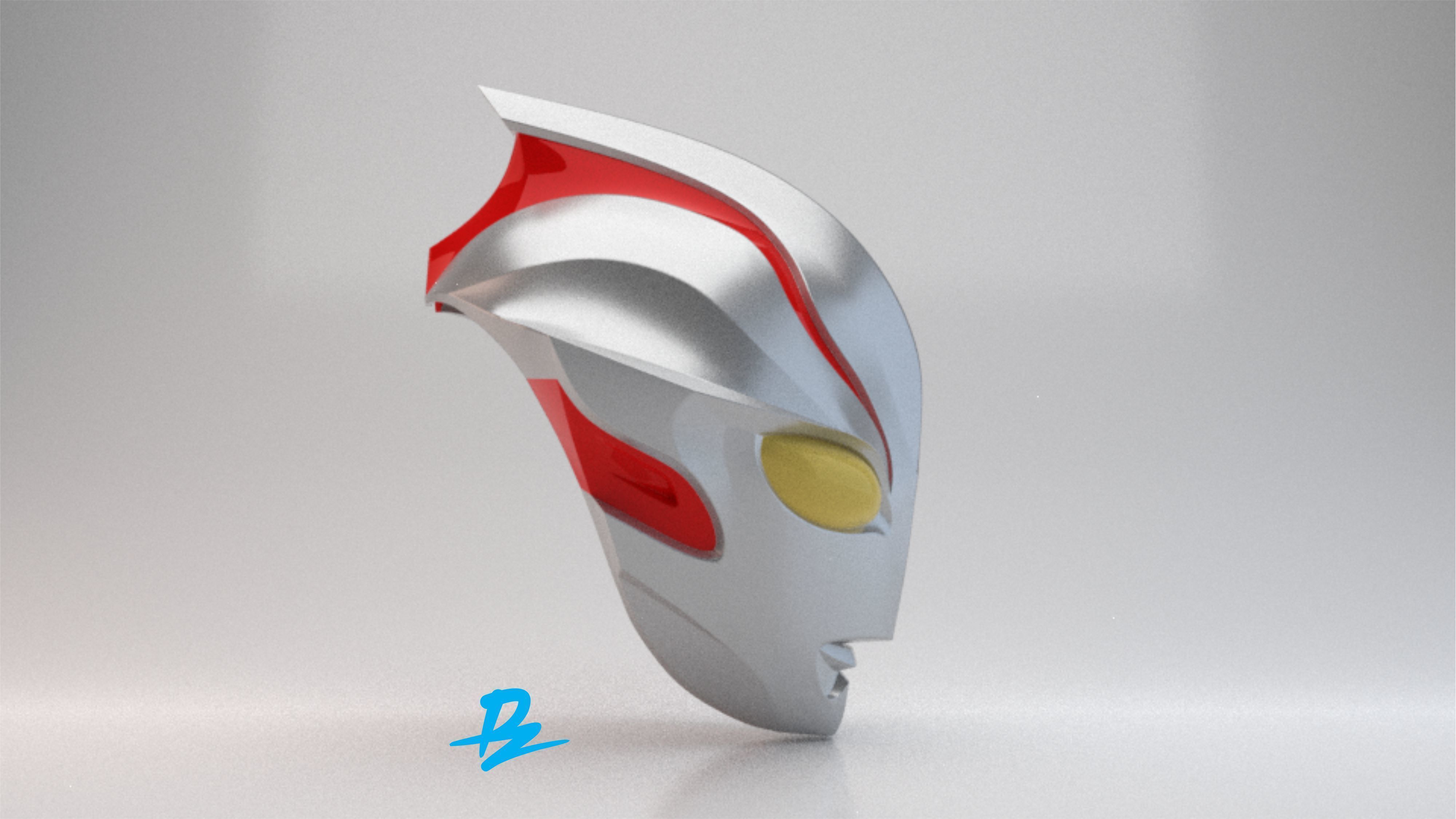 Mask Ultraman Mebius 3D print model_2