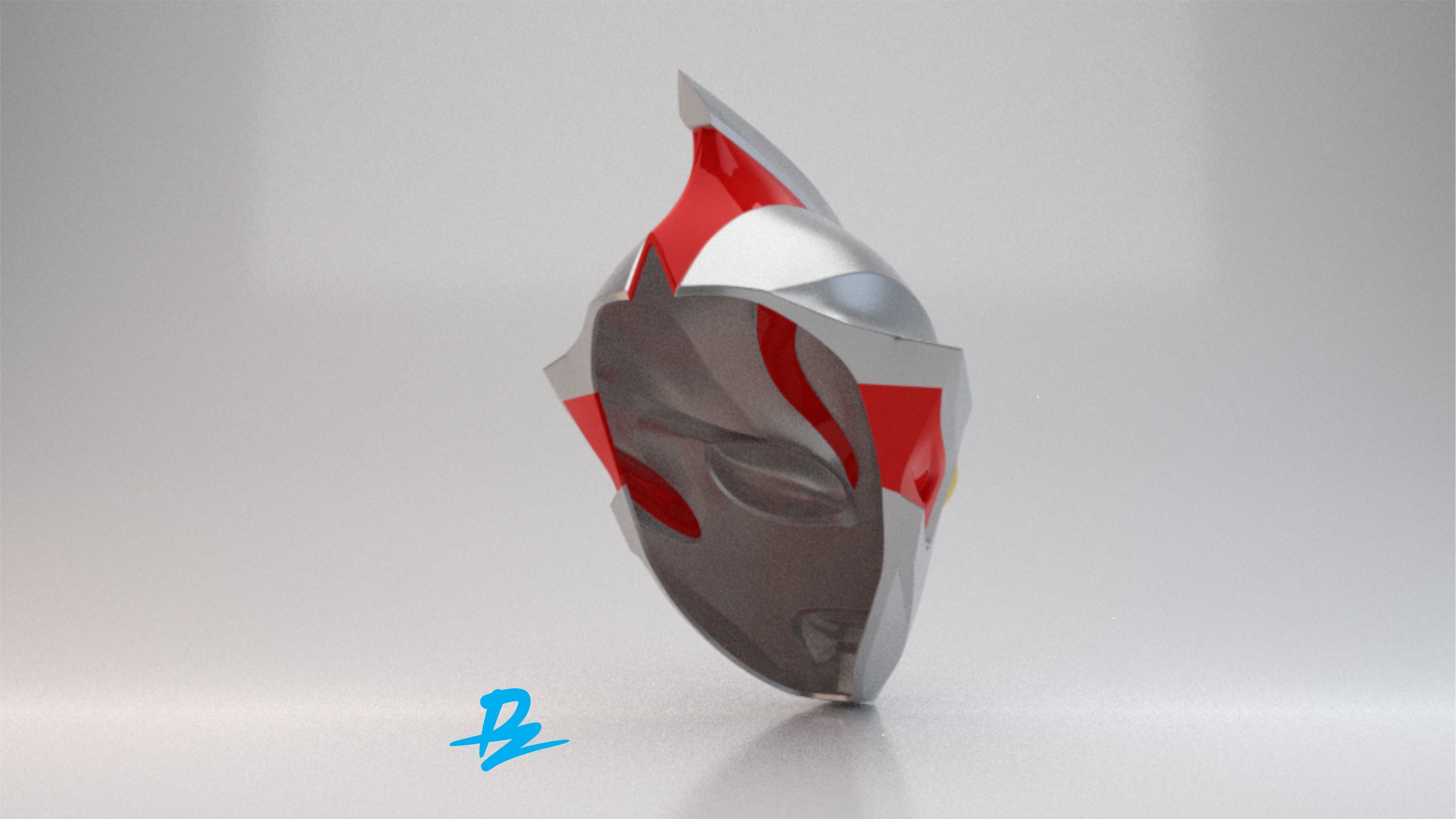 Mask Ultraman Mebius 3D print model_3