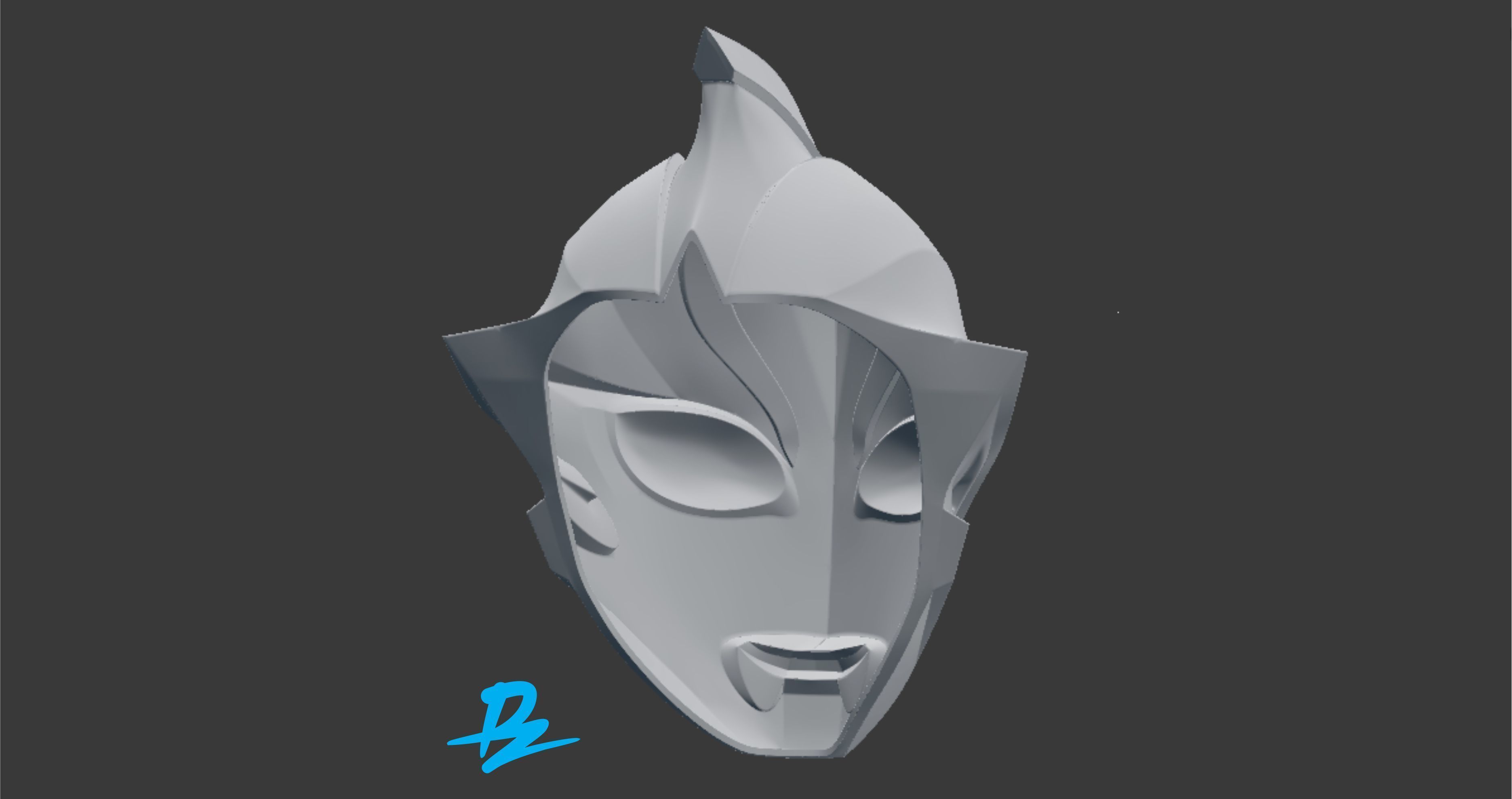 Mask Ultraman Mebius 3D print model_7