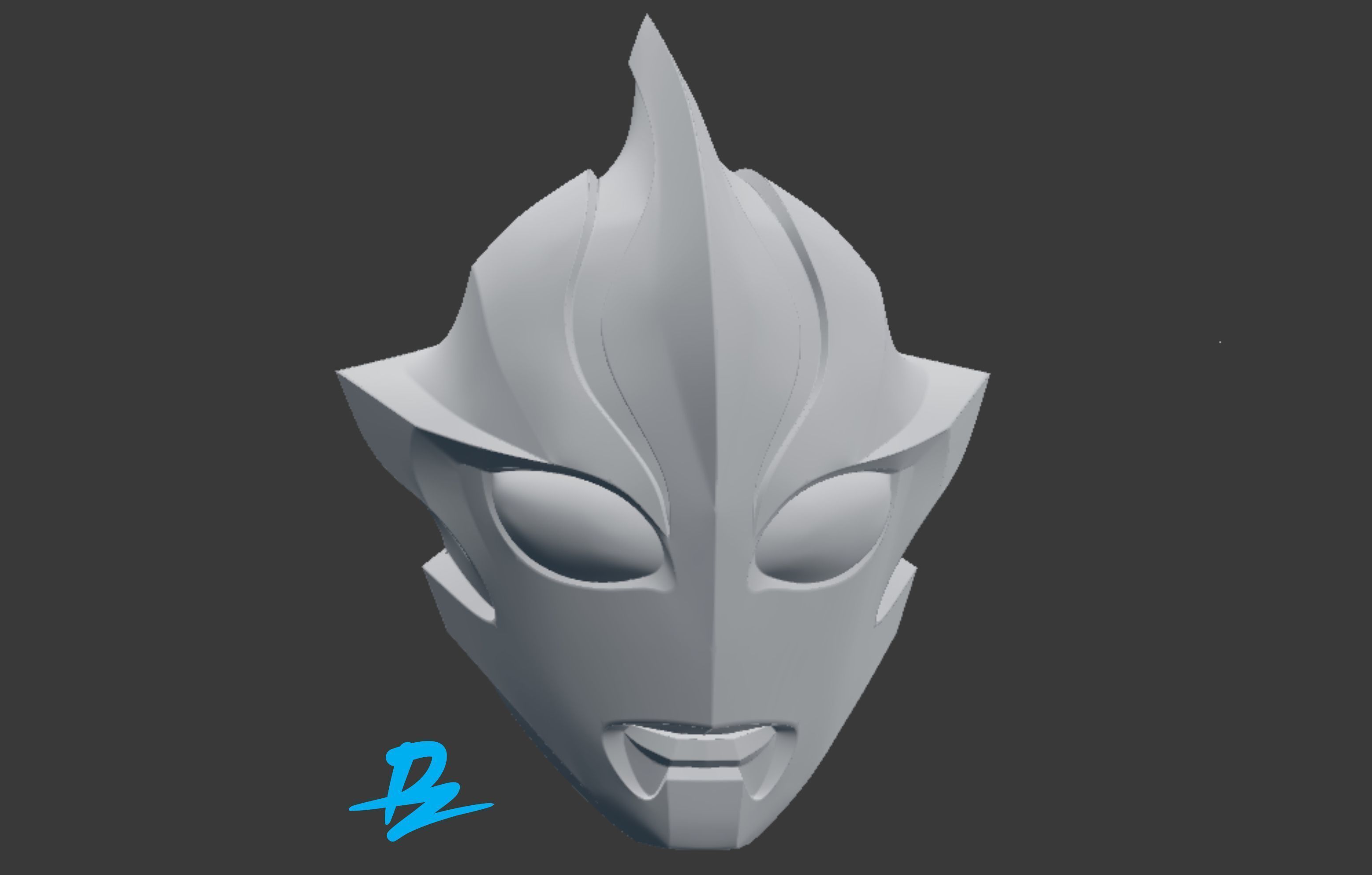 Mask Ultraman Mebius 3D print model_4