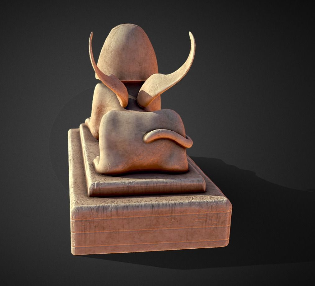 Egypt Sphynx  3D model_4