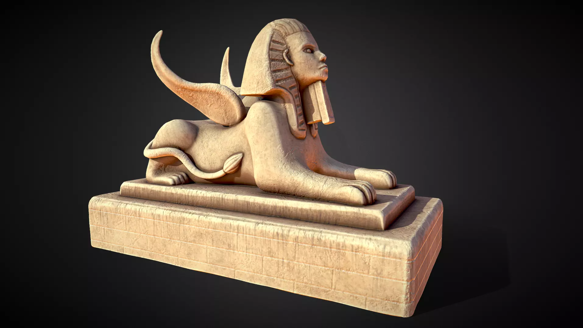 Egypt Sphynx  3D model_0