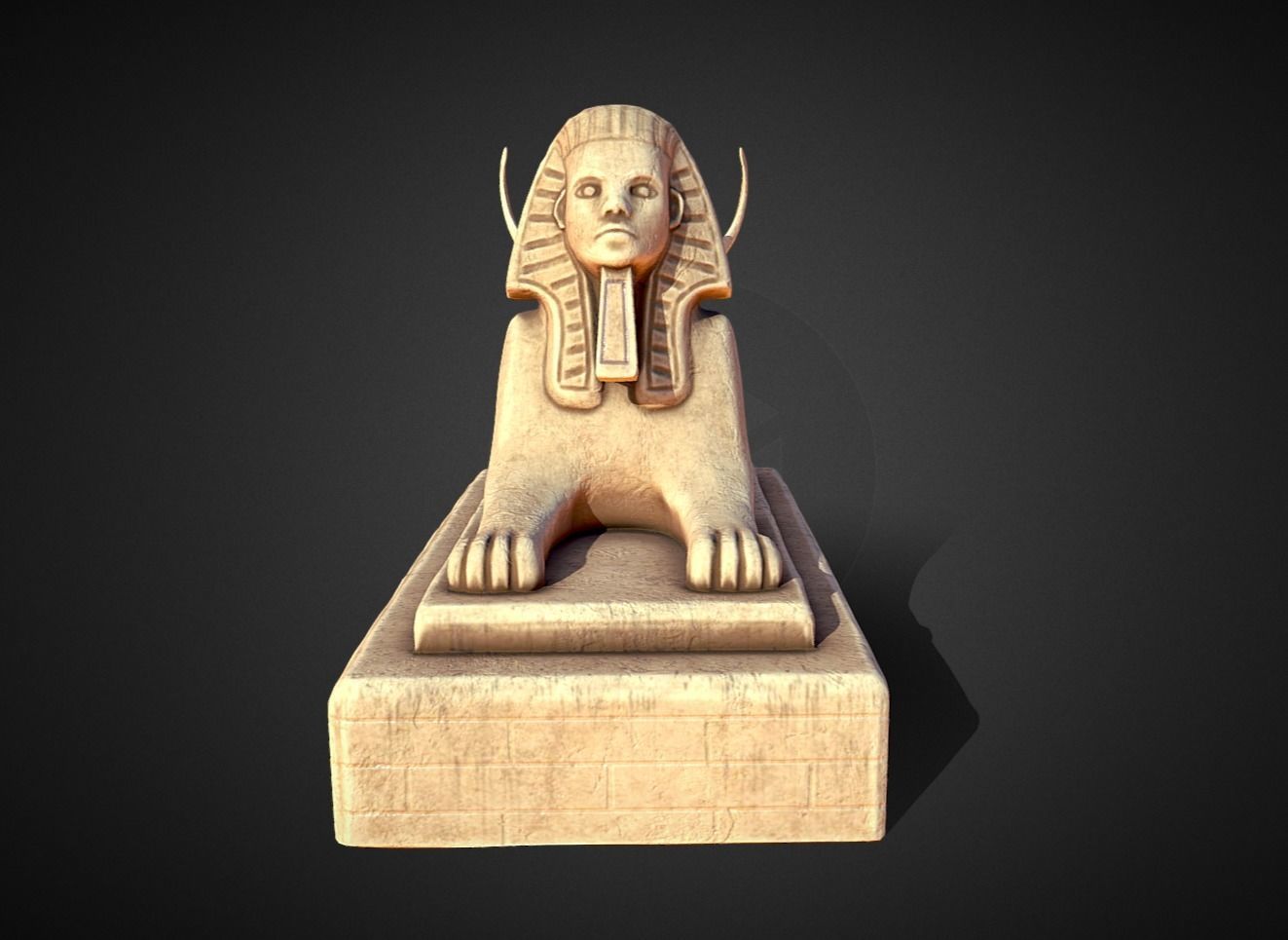 Egypt Sphynx  3D model_3