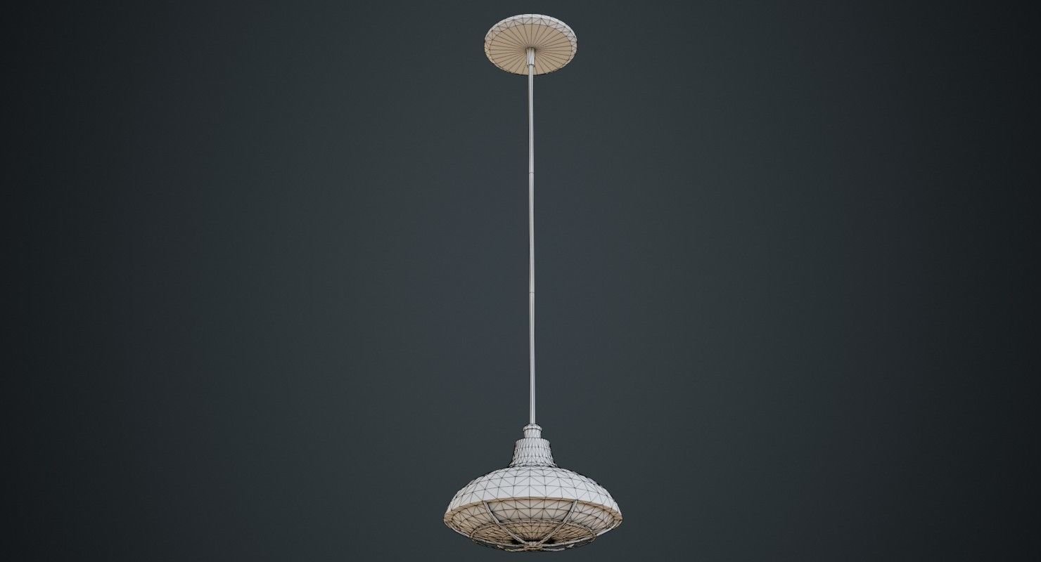 Hanging Lamp 5B Low-poly 3D model_5
