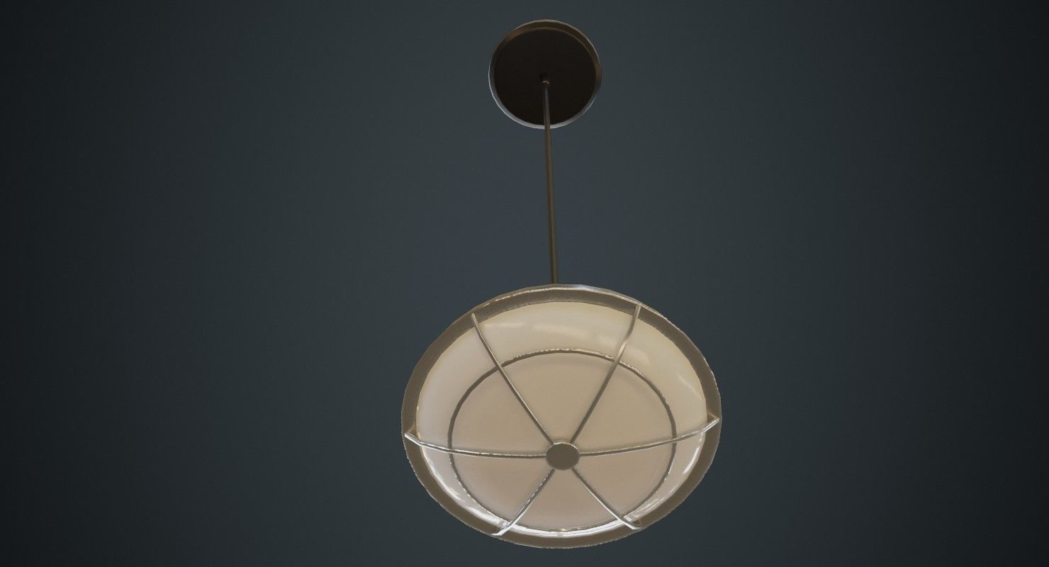 Hanging Lamp 5B Low-poly 3D model_2