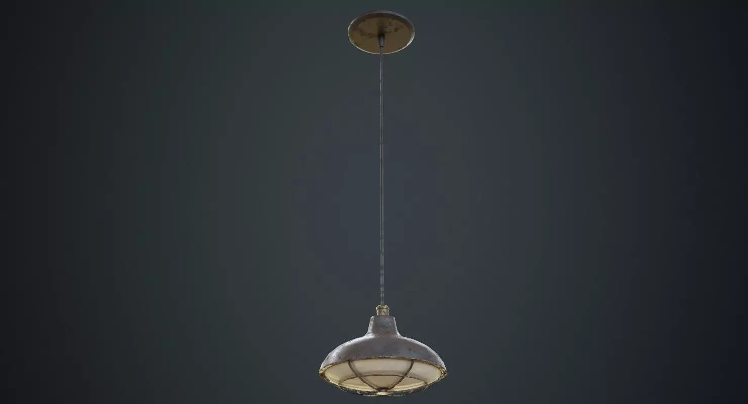Hanging Lamp 5D Low-poly 3D model_0