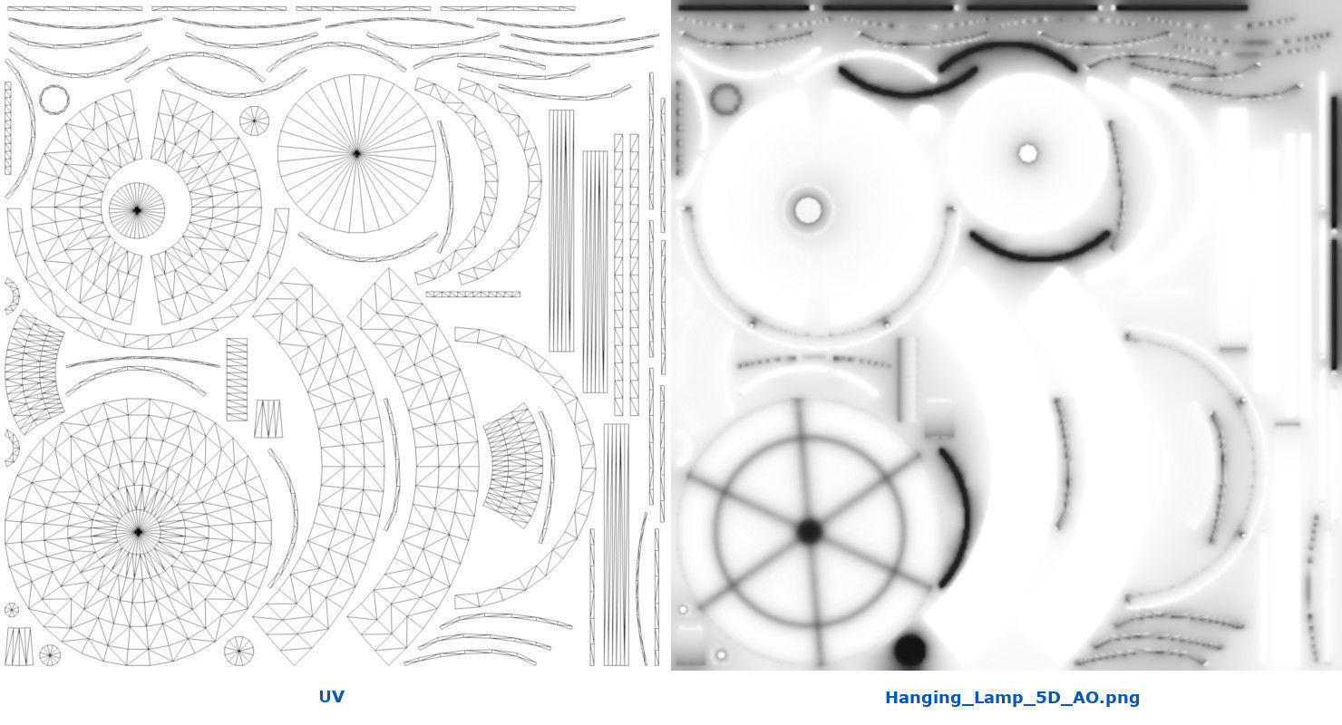 Hanging Lamp 5D Low-poly 3D model_6