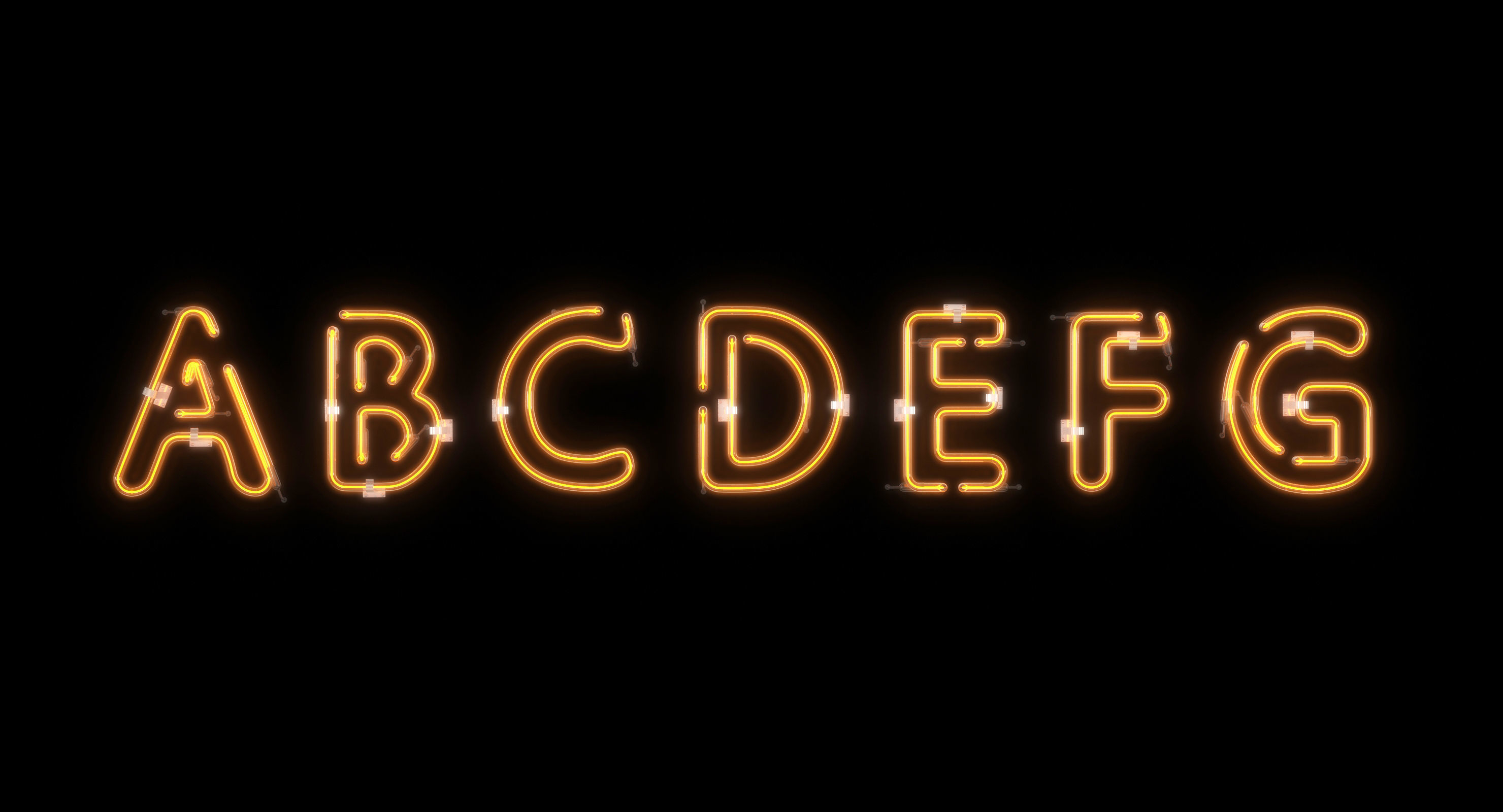 Neon Alphabet 2 3D model_3