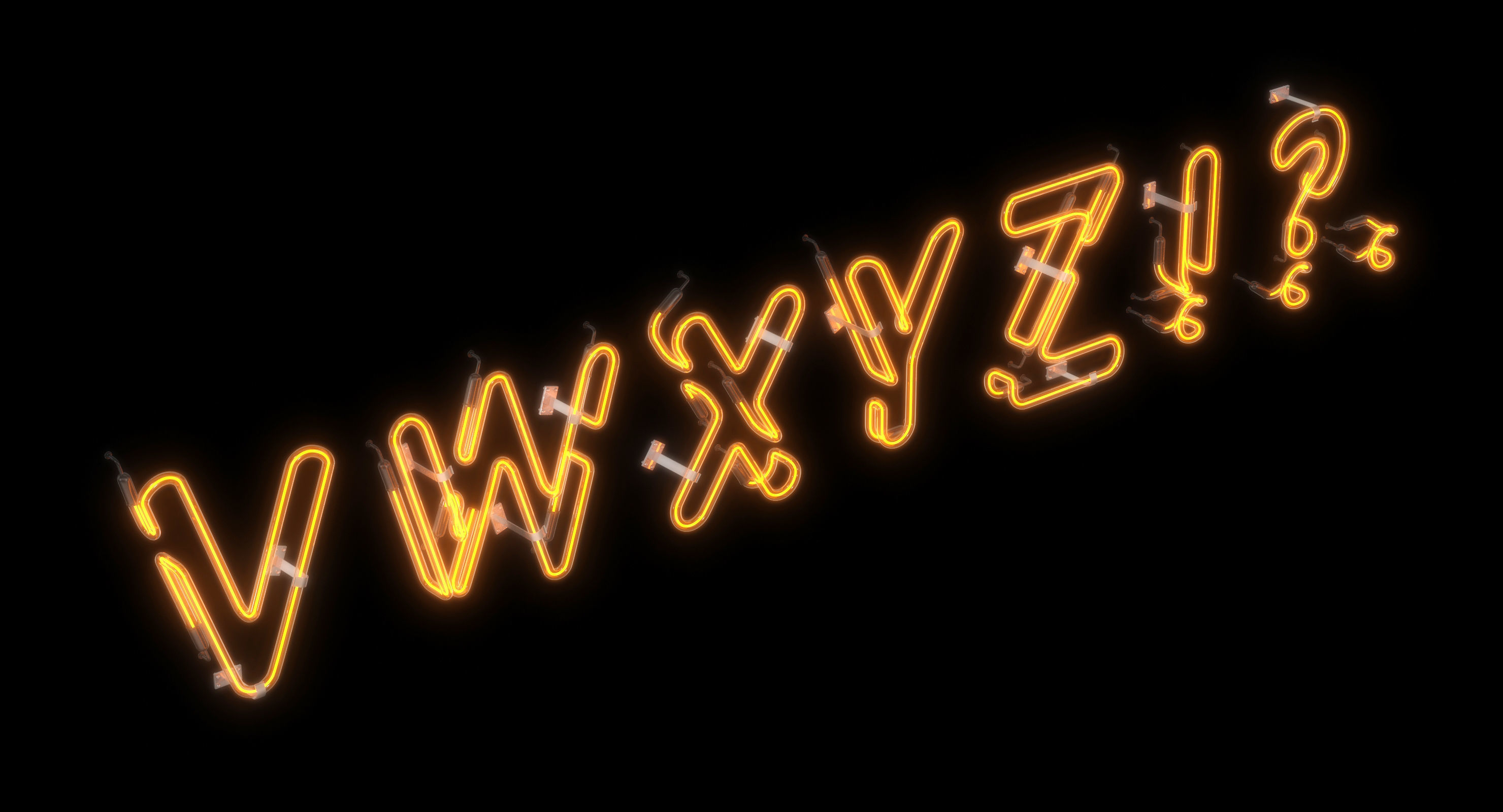 Neon Alphabet 2 3D model_7