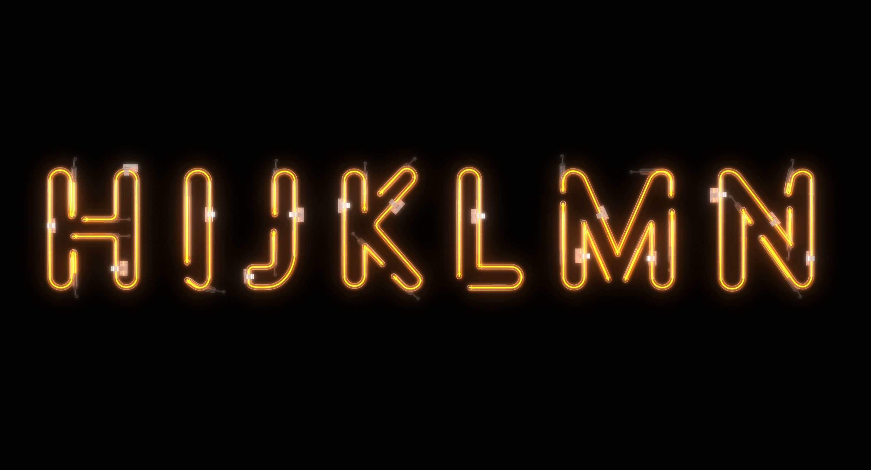 Neon Alphabet 2 3D model_4