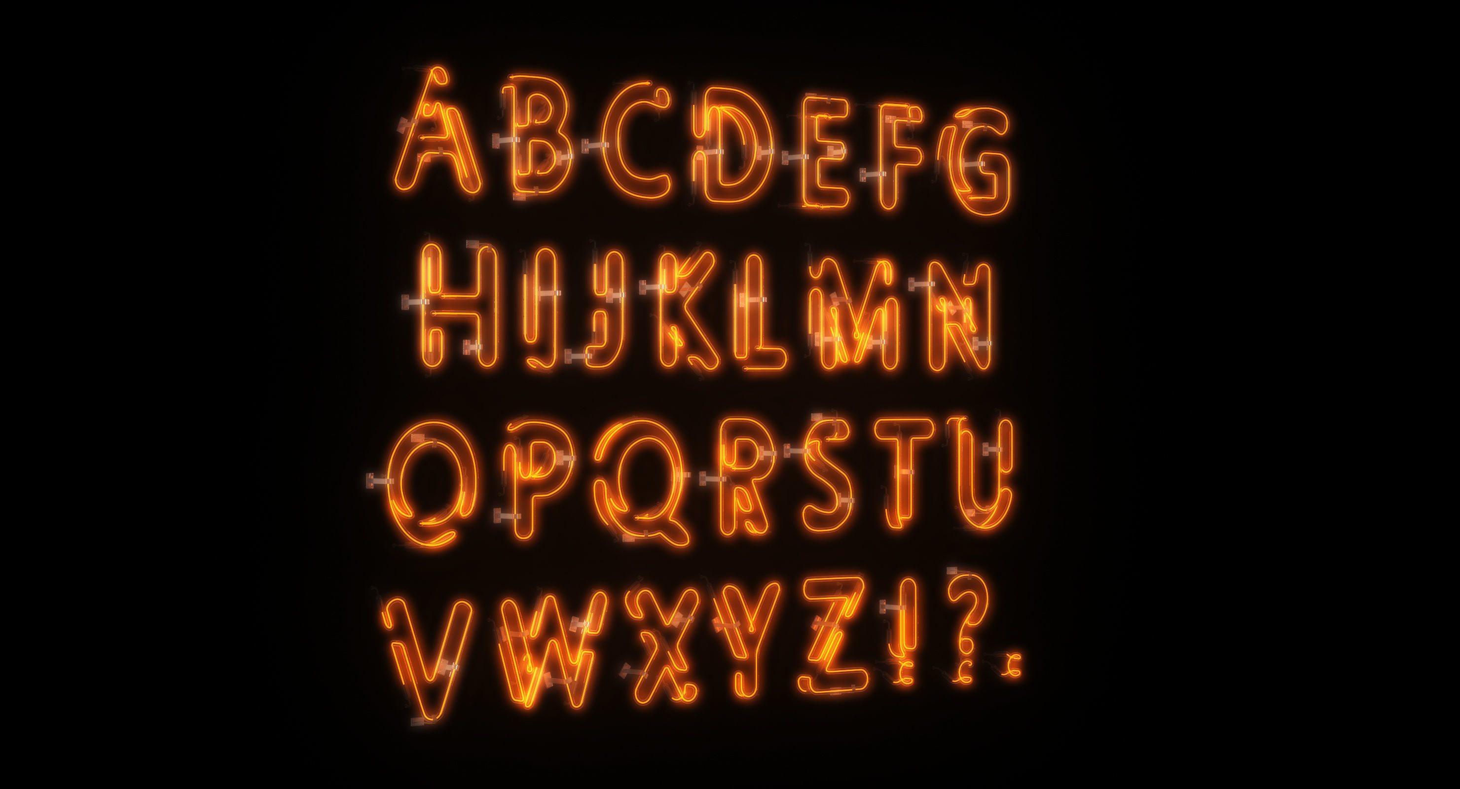 Neon Alphabet 2 3D model_2