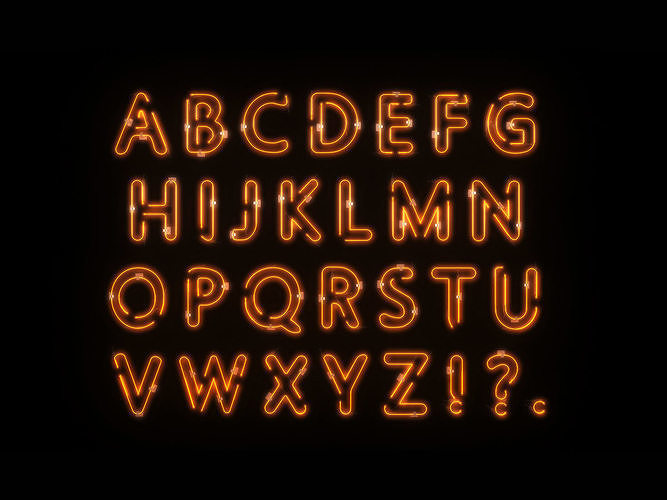 Neon Alphabet 2 3D model