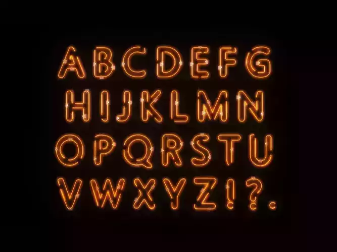 Neon Alphabet 2 3D model