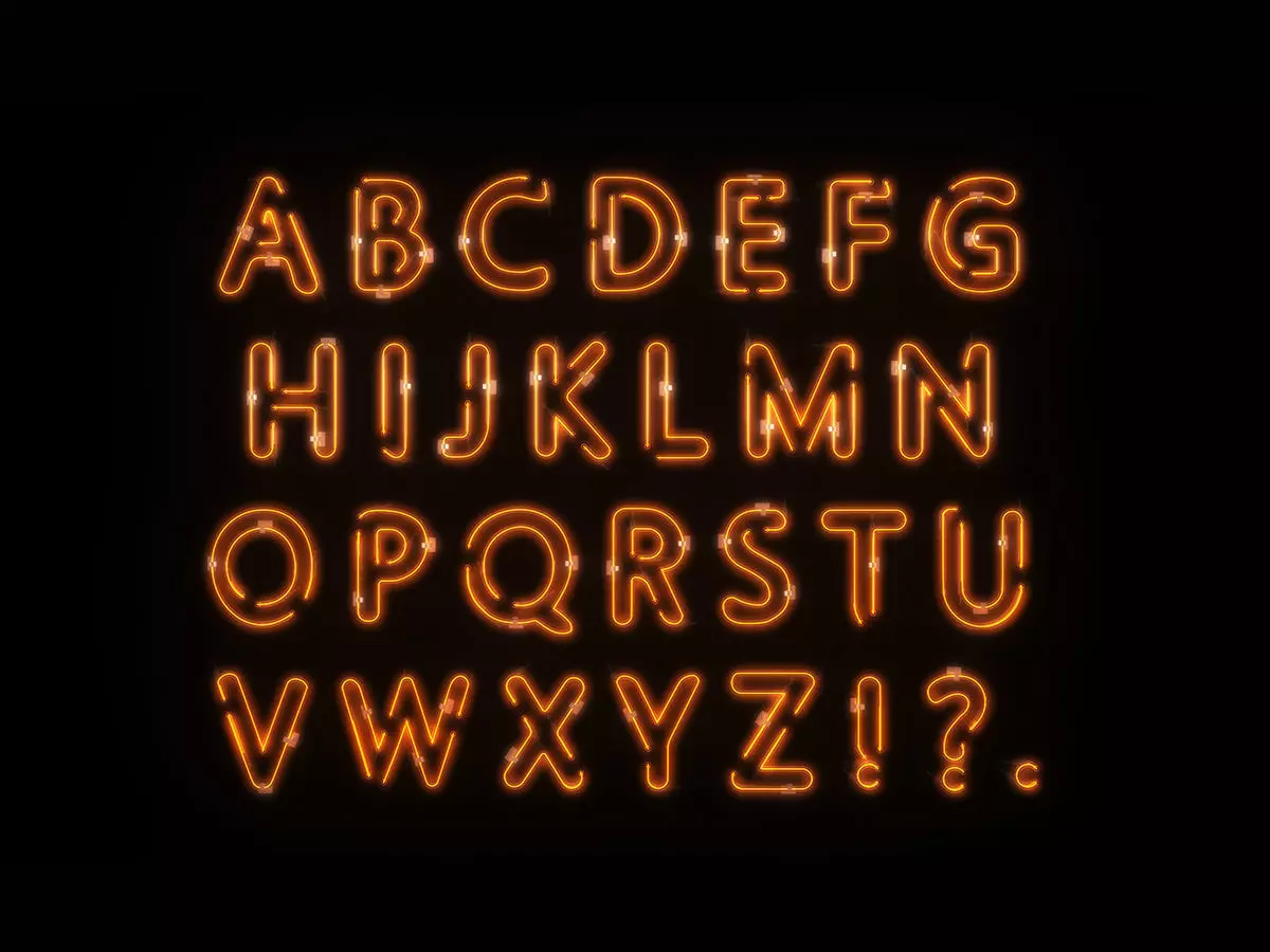 Neon Alphabet 2 3D model_0