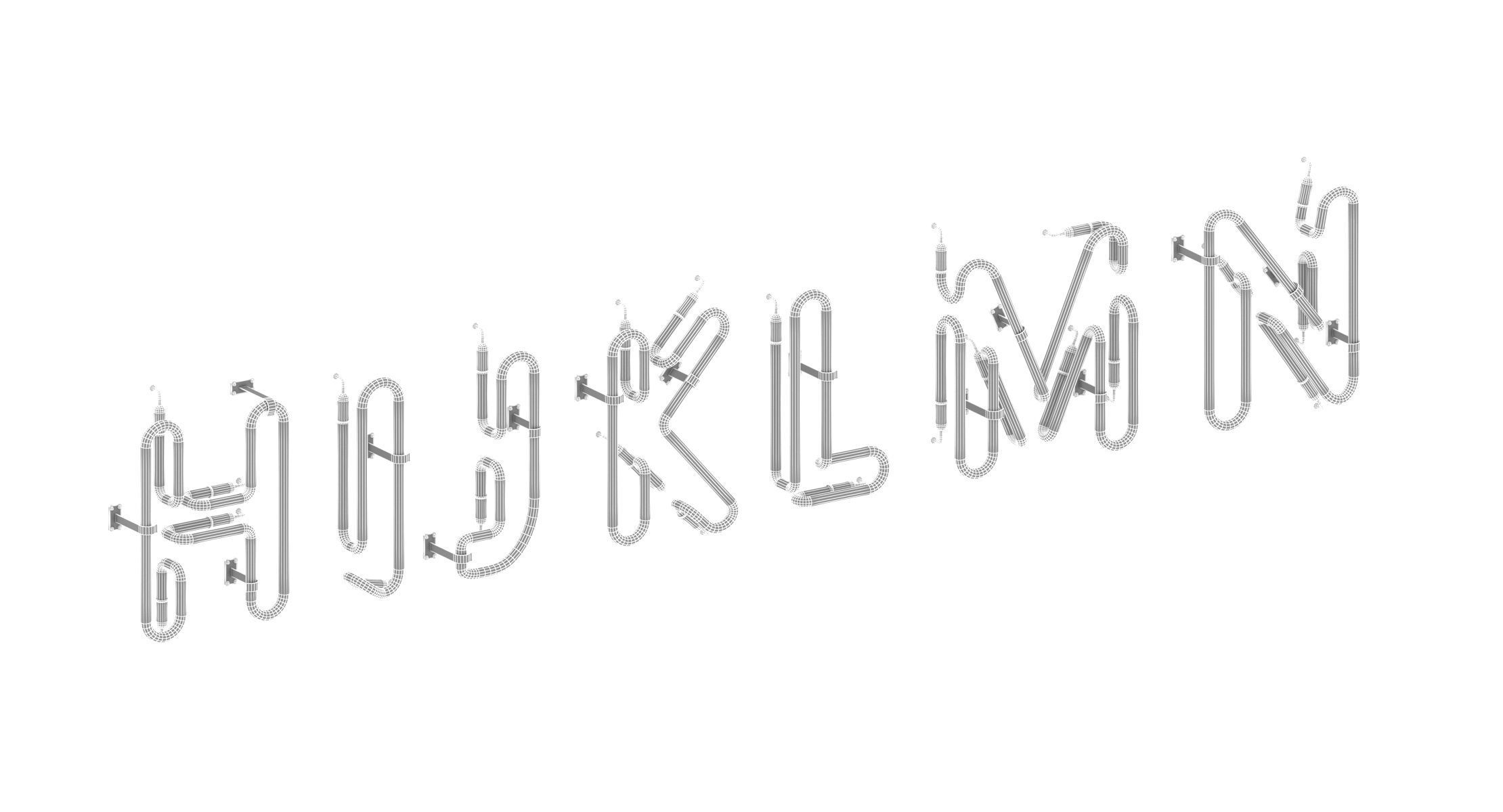 Neon Alphabet 2 3D model_10