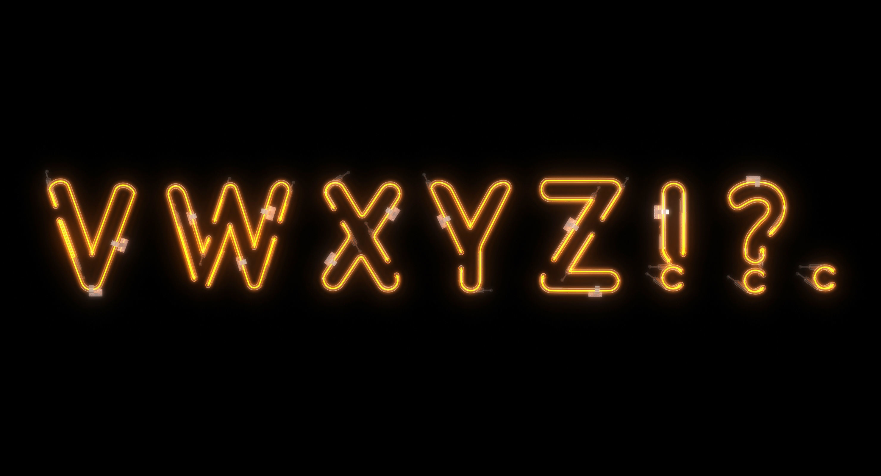 Neon Alphabet 2 3D model_6
