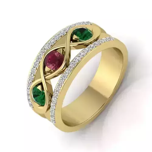 Women ring 3dm render detail 3D print model