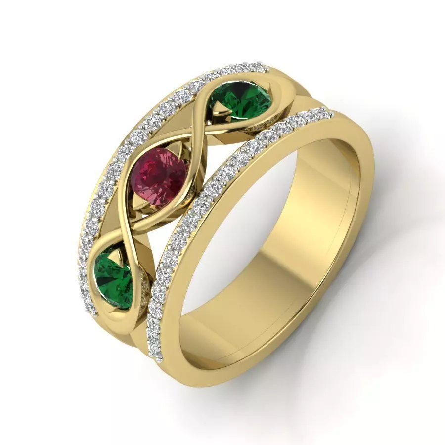 Women ring 3dm render detail 3D print model 3D print model_0