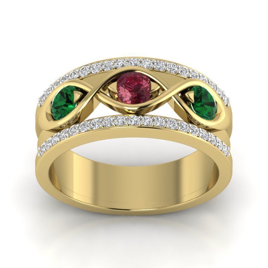 Women ring 3dm render detail 3D print model 3D print model_1