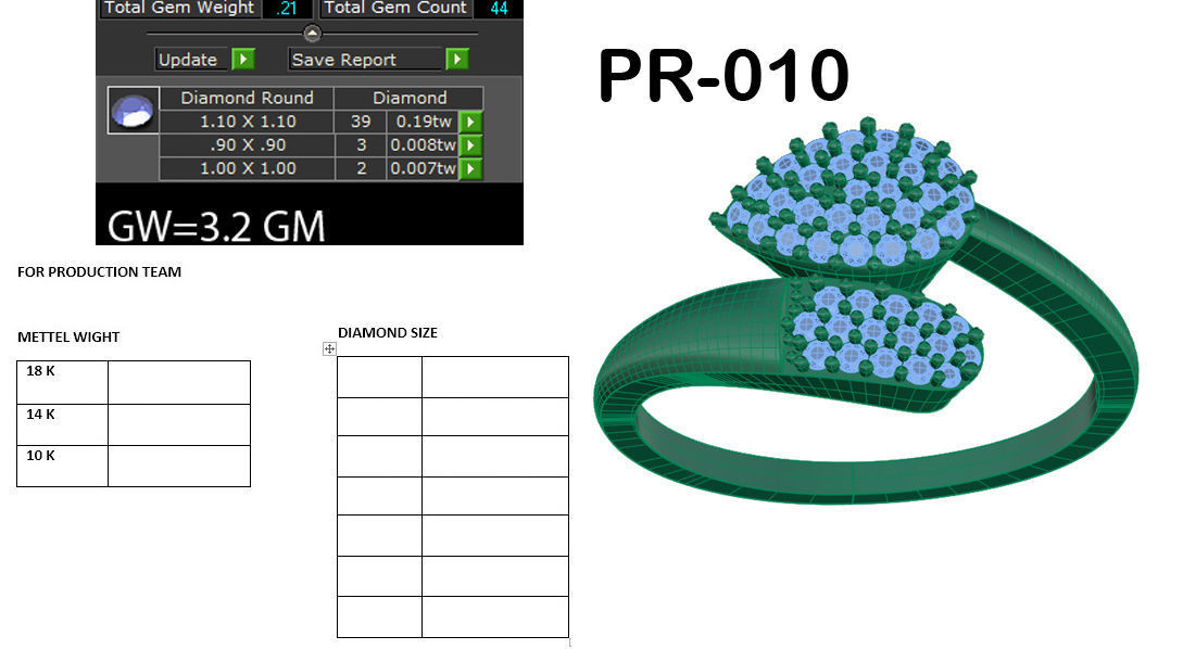 Women ring 3dm render detail 3D print model 3D print model_5