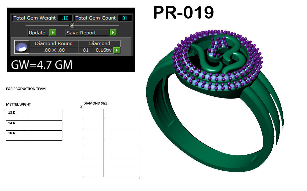 Women ring 3dm render detail 3D print model 3D print model_5