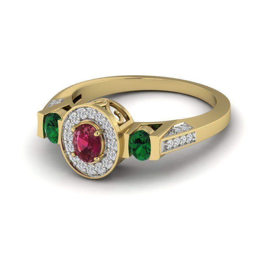 Women ring 3dm render detail 3D print model 3D print model_4